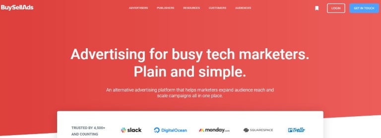 BuySellAds plataforma de distribución de contenidos