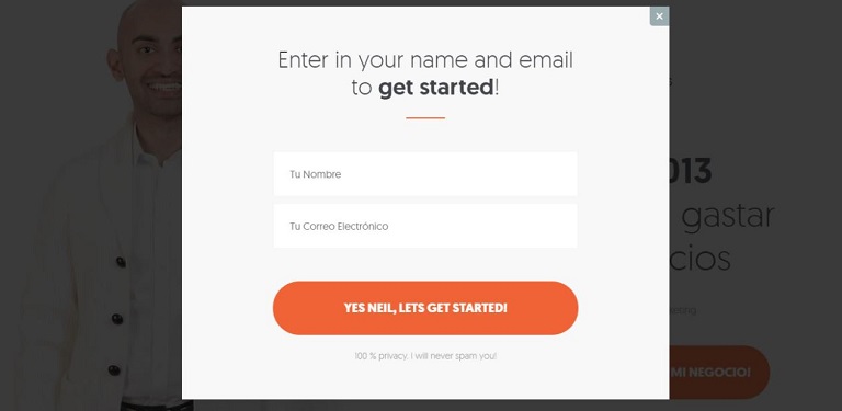 Formularios en ventana emergente en newsletters de pago