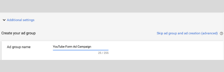 Crea grupos de anuncios en Google Lead Ads en Youtube