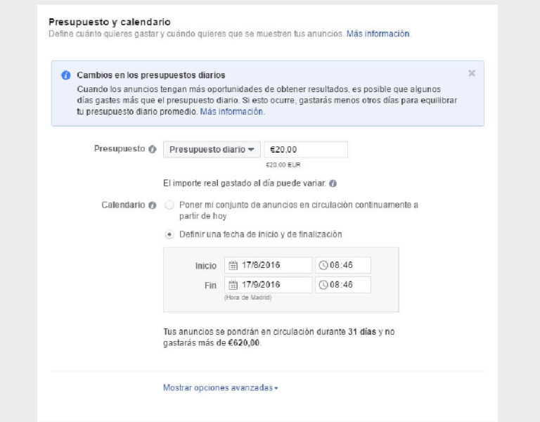 test A/B en Facebook