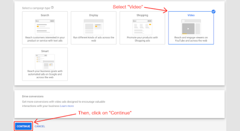 Selecciona el vídeo