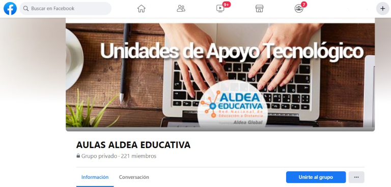Aula educativa en Facebook