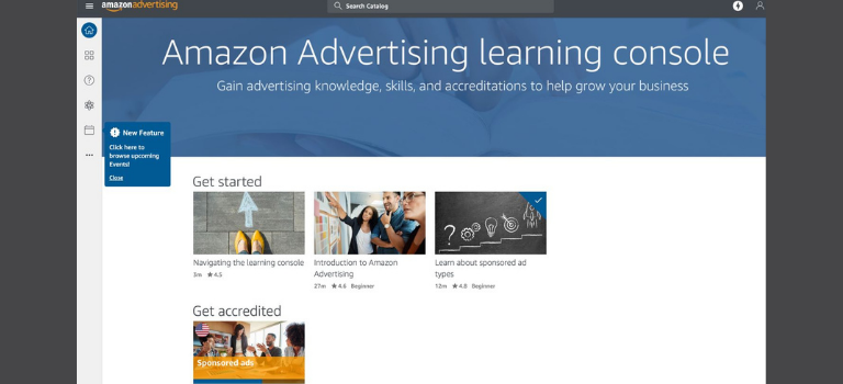 Página de Amazon Advertising