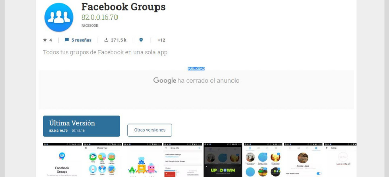App Facebook groups