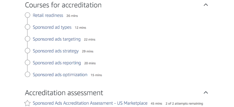 Tipos de cursos de la consola de aprendizaje de Amazon