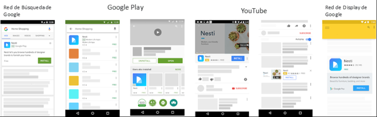En dónde ejecutar campaña de descargas de app