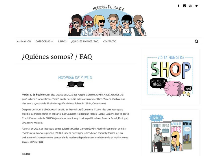 Página de quiénes somos