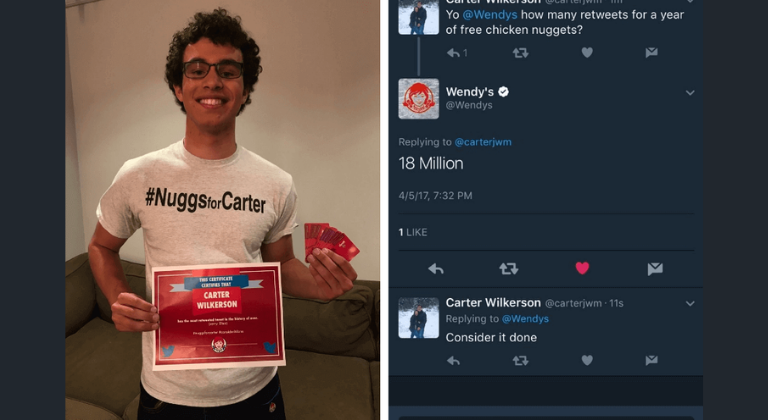 Campaña en Twitter de Wendy's