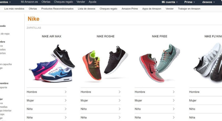 Productos en la plataforma