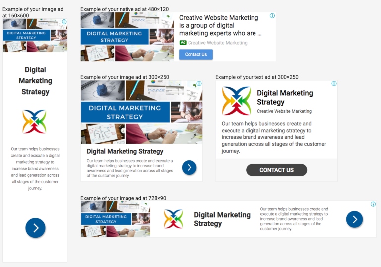 Ejemplo de campañas inteligentes de display