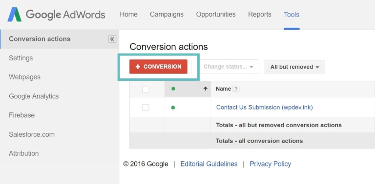 Seguimiento de conversiones en Google Ads