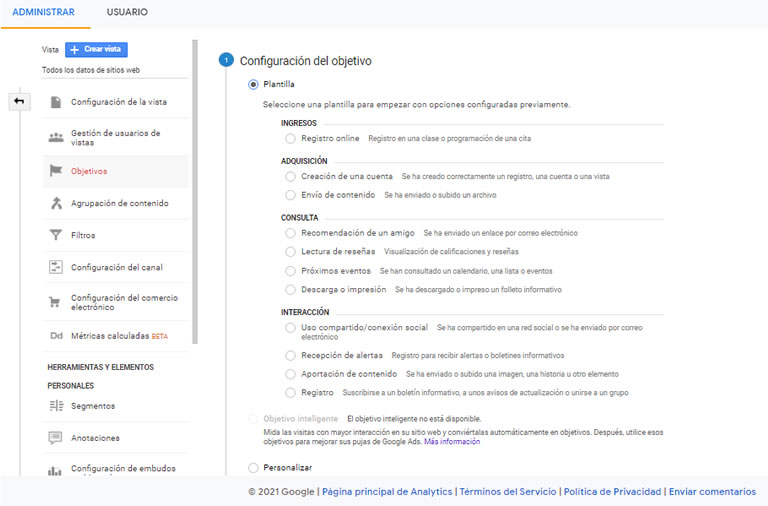 Cómo configurar objetivos en Google Analytics: guía paso a paso