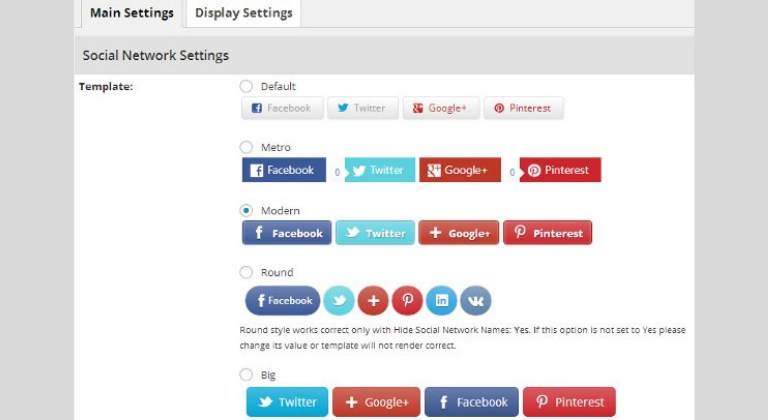 Botones para compartir en RRSS