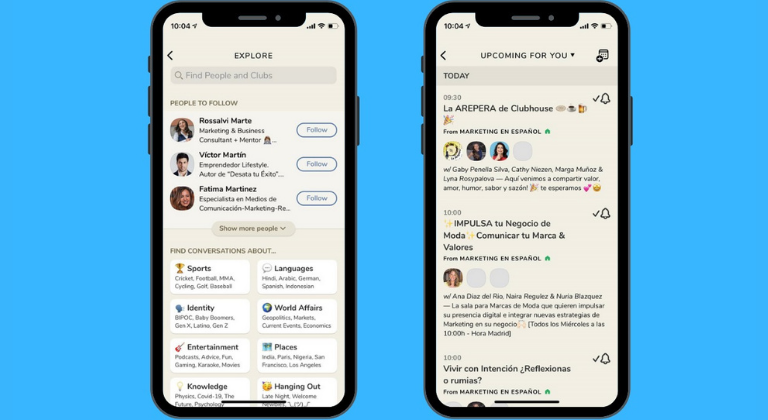 Contactos en la plataforma