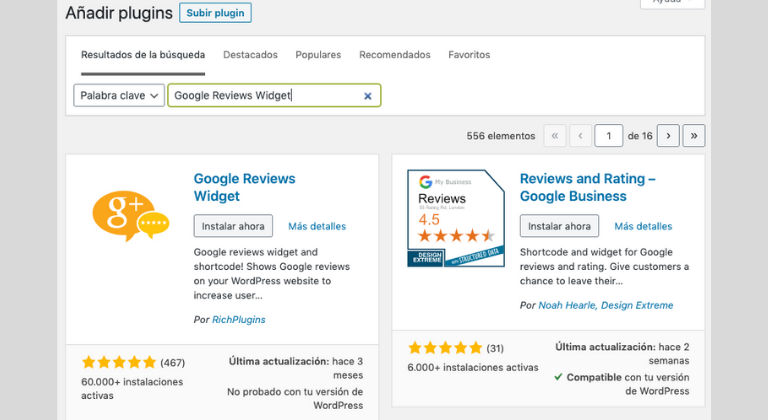 Añadir reseña en blog