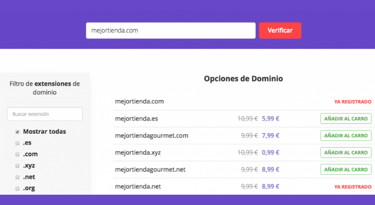 Claves para elegir un dominio: disponibilidad