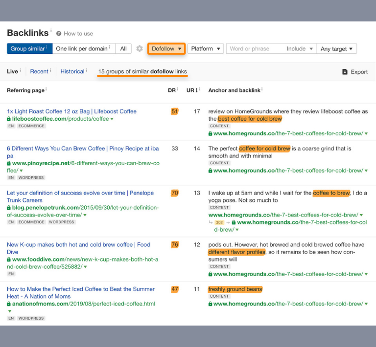 Vínculos de calidad