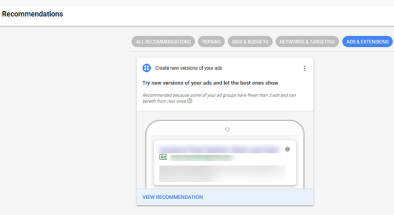Anuncios auto sugeridos, nuevo formato de campaña local en Google Ads
