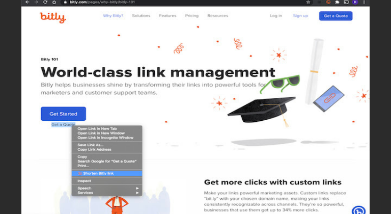 Extensiones de Chrome para marketing digital: Bitly