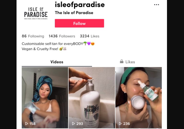 Campaña Spark Ads de Isle of Paradise