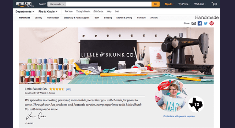Cómo registrarte en Amazon Handmade