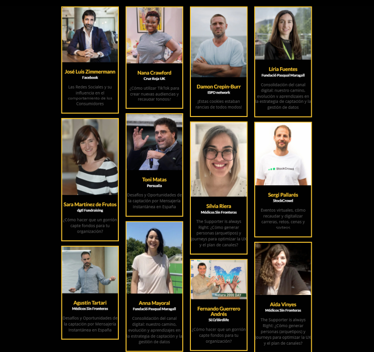 Ponentes del Digital Fundraising Hub 2021