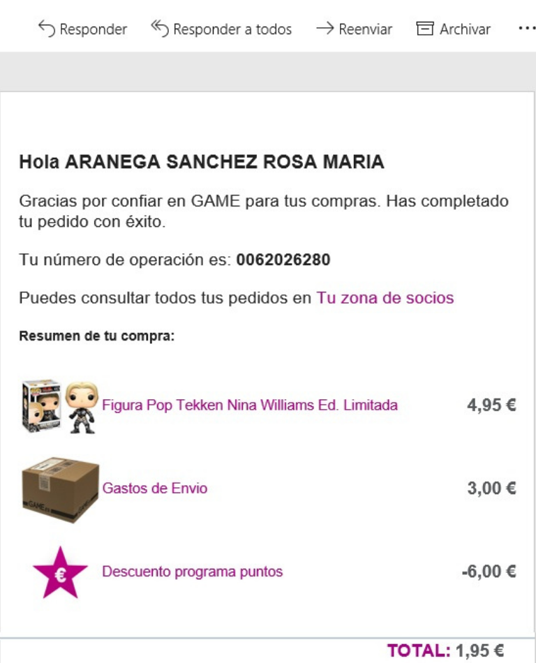 Email de fidelización de clientes de un ecommerce