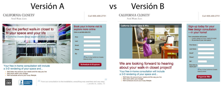 Leads de calidad para tienda local: realizar tests A/B