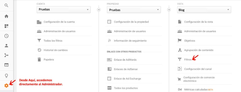 Filtros en Google Analytics: incluir o excluir tráfico de las direcciones IP
