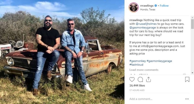 Ejemplos de influencer marketing para mayores de 50: Richard Rawlings: Gas Monkey