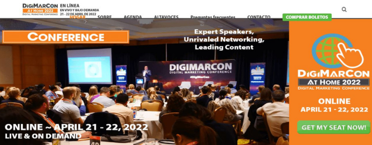 Eventos de marketing en 2022: DigiMarCon At Home