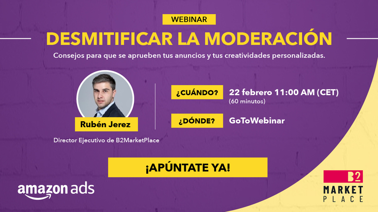 Video Sponsored Brands: las claves para superar la moderación de Amazon Ads en este webinar exclusivo