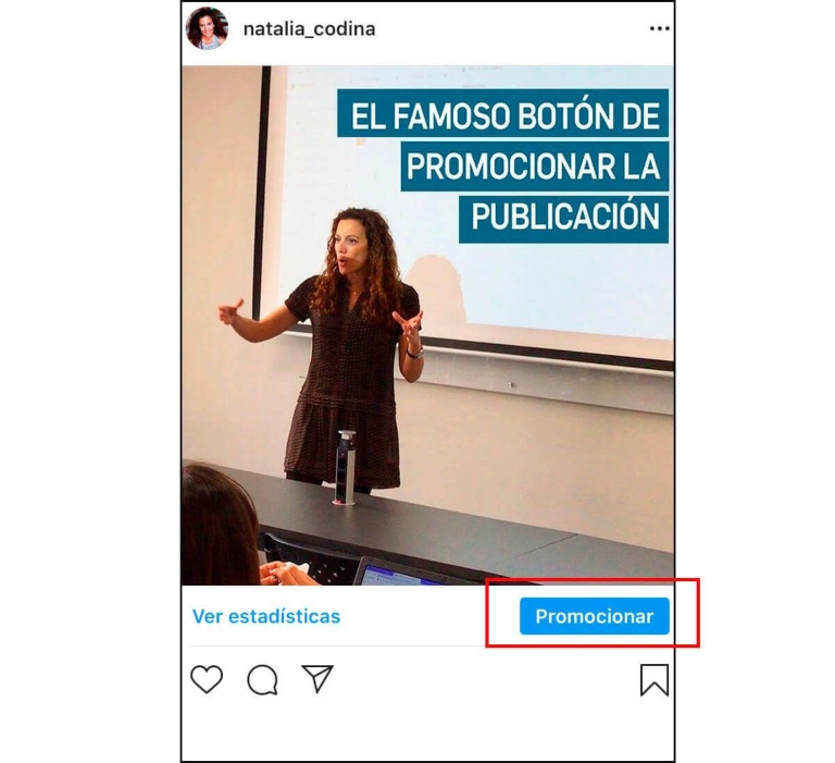 Evitar el botón de promocionar