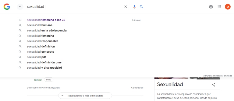 Algunas restricciones del formato de autocompletado de Google